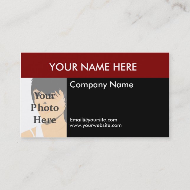 Cartão de visita da foto do bloco da cor (Frente)