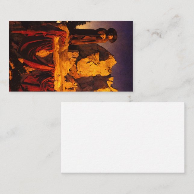 Cartão De Visita Da História de Branca de Neve, 1912, por Parrish (Frente/Verso)