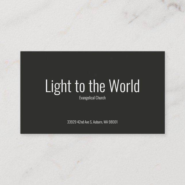 Cartão de visita da Igreja (Frente)