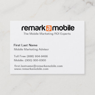 Cartão de visita da laranja de RemarkaMobile
