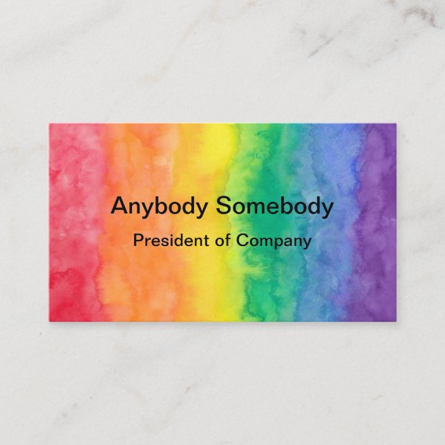 Cartão de visita da lavagem da aguarela do (Frente)