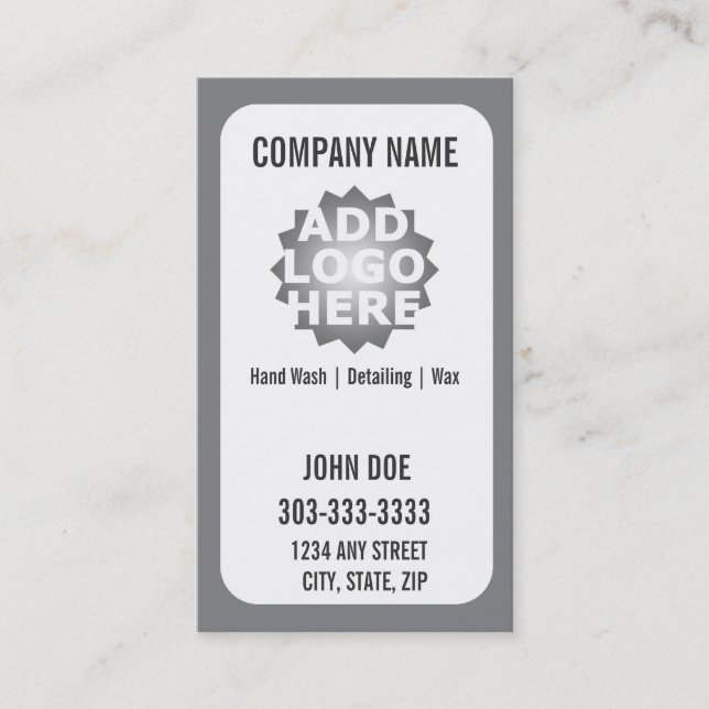 Cartão de visita da lealdade do lavagem de carros (Frente)