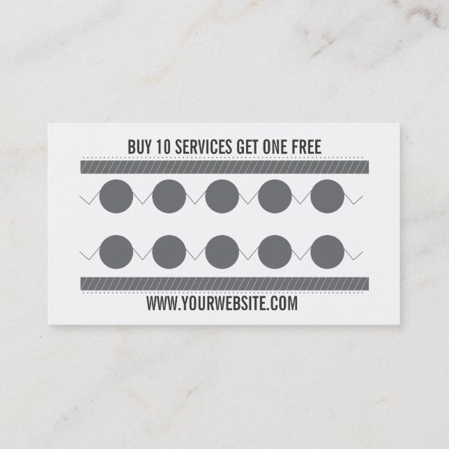 Cartão de visita da lealdade do lavagem de carros (Verso)