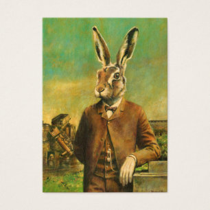 Cartão de visita da lebre ACEO do Victorian do