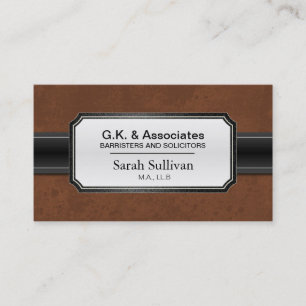 Cartão de visita da lei - advogado à moda preto do