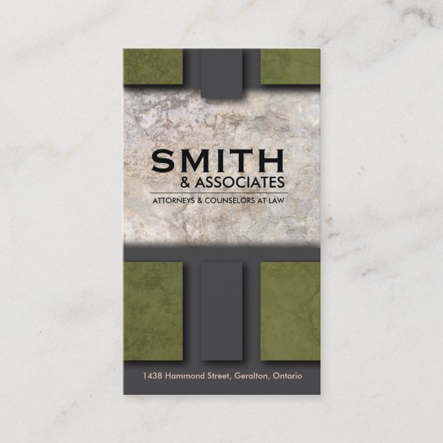 Cartão de visita da lei - textura profissional da (Frente)