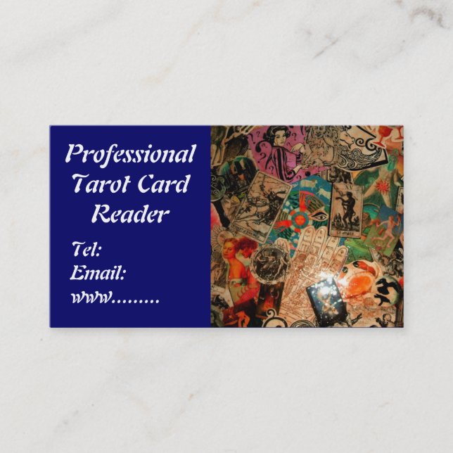 Cartão de visita da leitura do cartão de Tarot (Frente)