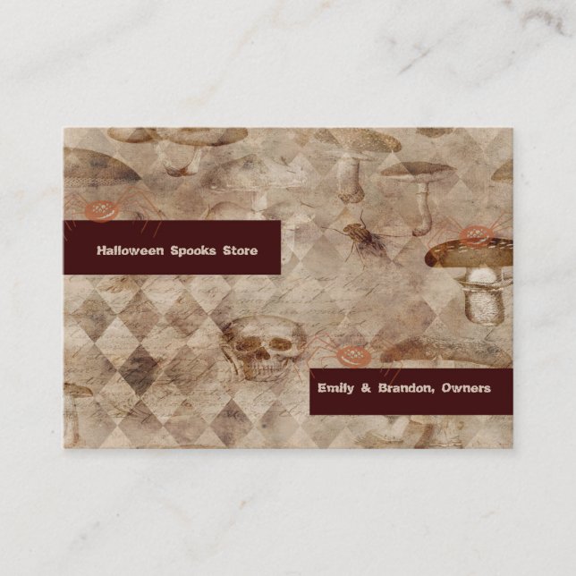 Cartão de visita da Loja de Halloween Online (Frente)