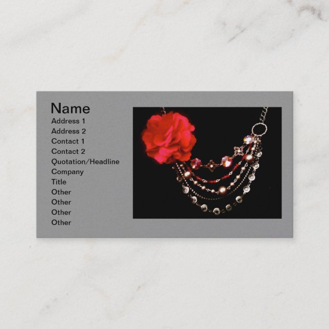 Cartão de visita da Loja de Joias Online (Frente)