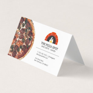 Cartão de Visita da Loja de Pizza