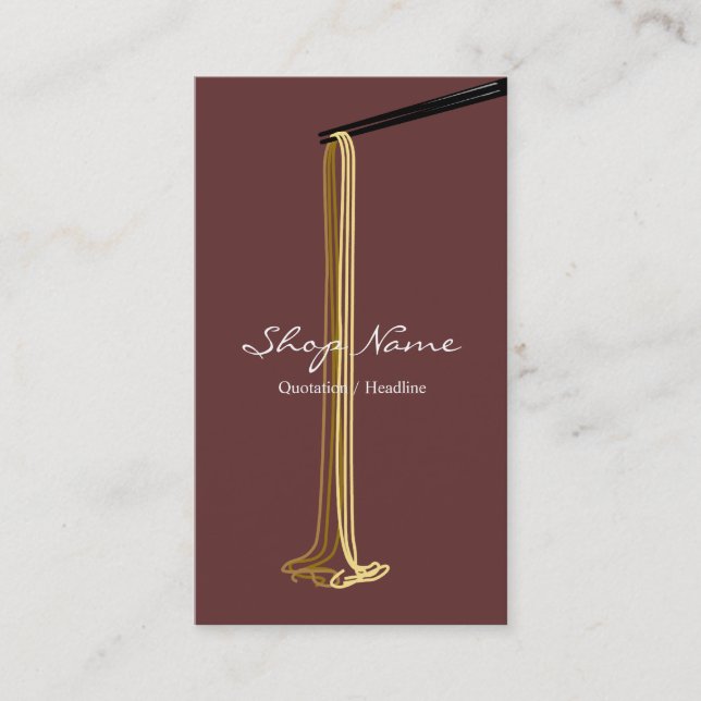 Cartão de visita da loja do macarronete (Frente)