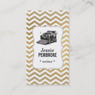 Cartão de visita da máquina de escrever - folha 