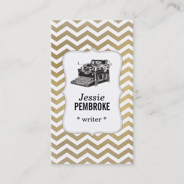 Cartão de visita da máquina de escrever - folha do (Frente)