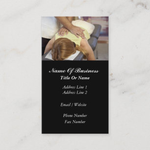 Cartão de visita da massagem