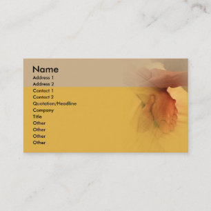 Cartão de visita da massagem do pé