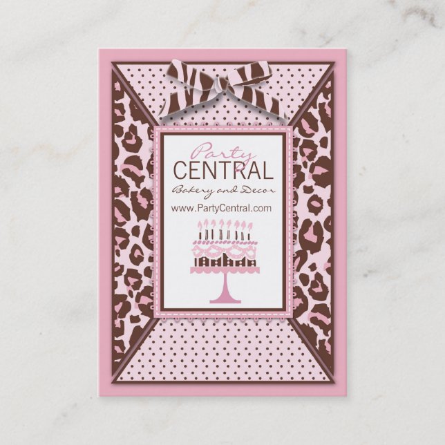 Cartão de visita da menina da chita (Frente)