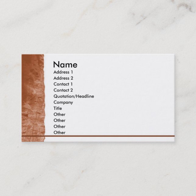 Cartão de visita da montanha (Frente)