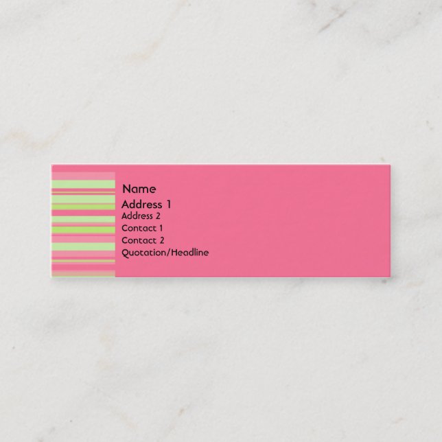 Cartão de visita da morango & do quivi (Frente)