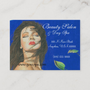Cartão de visita da mulher dos termas da beleza &