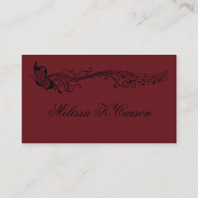 Cartão de visita da música (Frente)