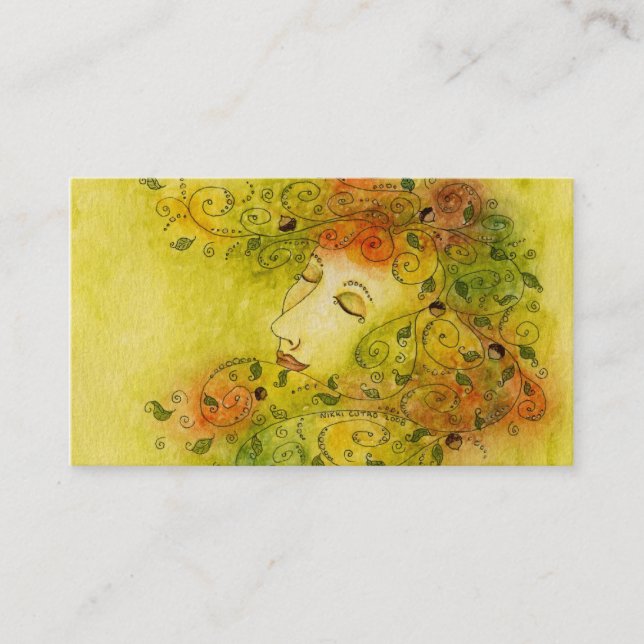 Cartão de visita da ninfa do outono (Frente)