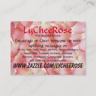 Cartão de visita da oração do cristo de Lycheerose