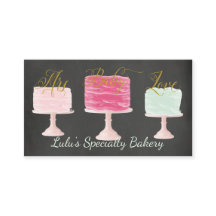 Cartão de visita da padaria do quadro com bolo da