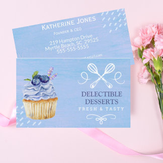 Cartão de visita da padaria gráfica do Cupcake mod