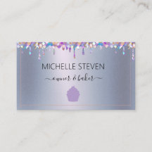 Cartão de visita da padaria roxa