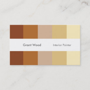 Cartão de visita da paleta das listras (morno)