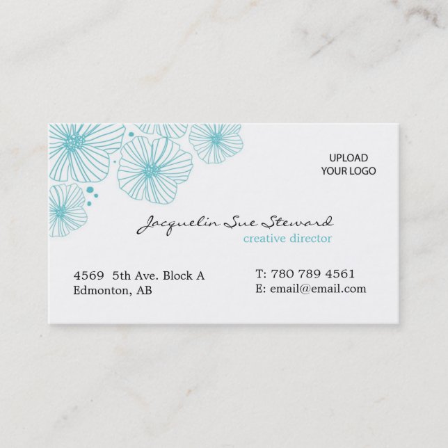 Cartão de visita da papoila (Frente)