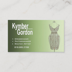 Cartão De Visita Da "Patternmaker Seamtress do manequim II