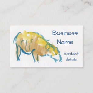 Cartão de visita da pintura do watercolour do