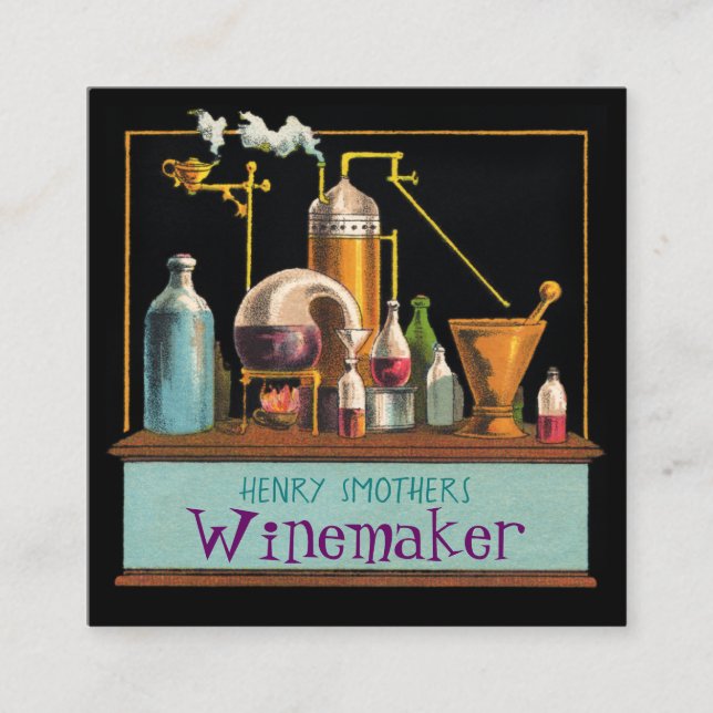 Cartão de visita da Praça Alchemist Winemaker (Frente)