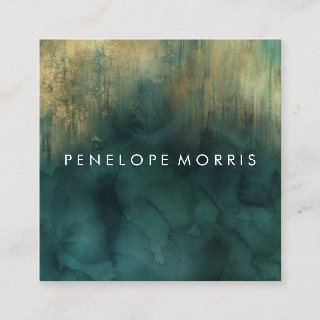 Cartão de visita da Praça da Bela Dourada e Teal (Frente)