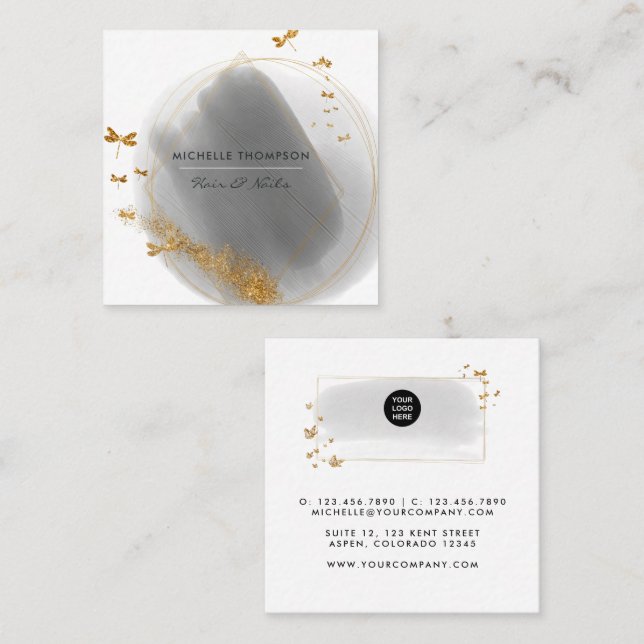 Cartão de visita da Praça de Arroz de Brushstrokes (Frente/Verso)