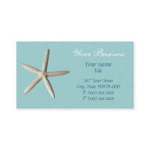 Cartão de visita da praia da estrela do mar