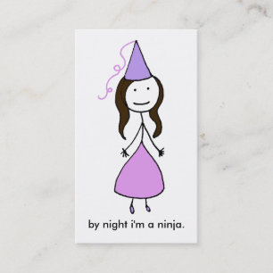 Cartão de visita da princesa Ninja