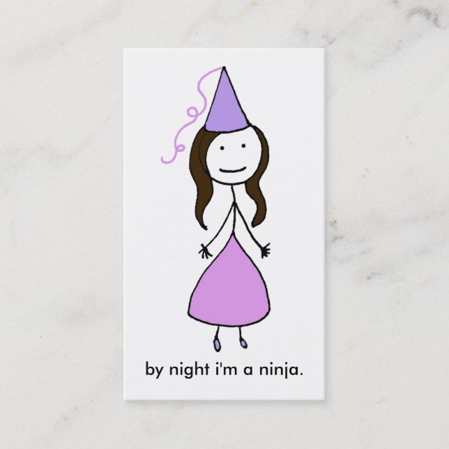 Cartão de visita da princesa Ninja (Frente)