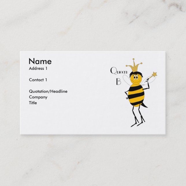 Cartão de visita da rainha B (Frente)