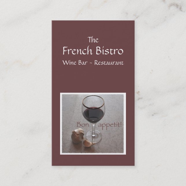 Cartão de visita da restauração (Frente)