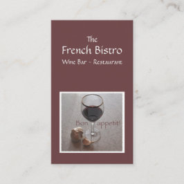 Cartão de visita da restauração