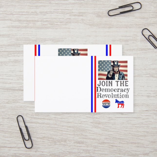 Cartão de visita da Revolução da Democracia (Frente/Verso In Situ)