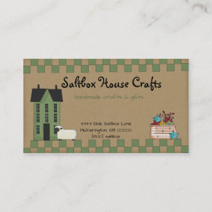 Cartão de visita da Saltbox Primitiva