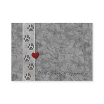 Cartão de visita da simpatia da perda do animal de