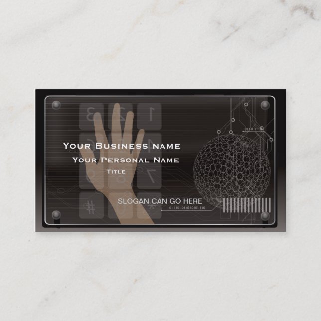 Cartão de visita da tecnologia da Olá!-Tecnologia (Frente)