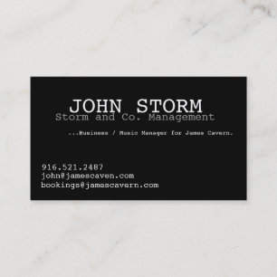 Cartão de visita da tempestade de John