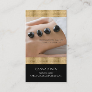 Cartão de visita da terapia da massagem dos terma