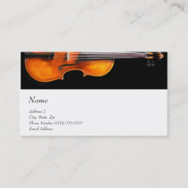 Cartão de visita da viola do violino para o local
