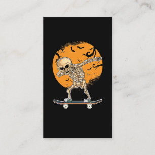 Cartão De Visita Dabbing Skeleton Skeleton Skyters Halloween